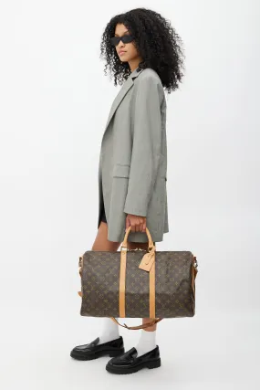 1990 Brown Monogram Keepall Bandoulière 50 Duffle Bag
