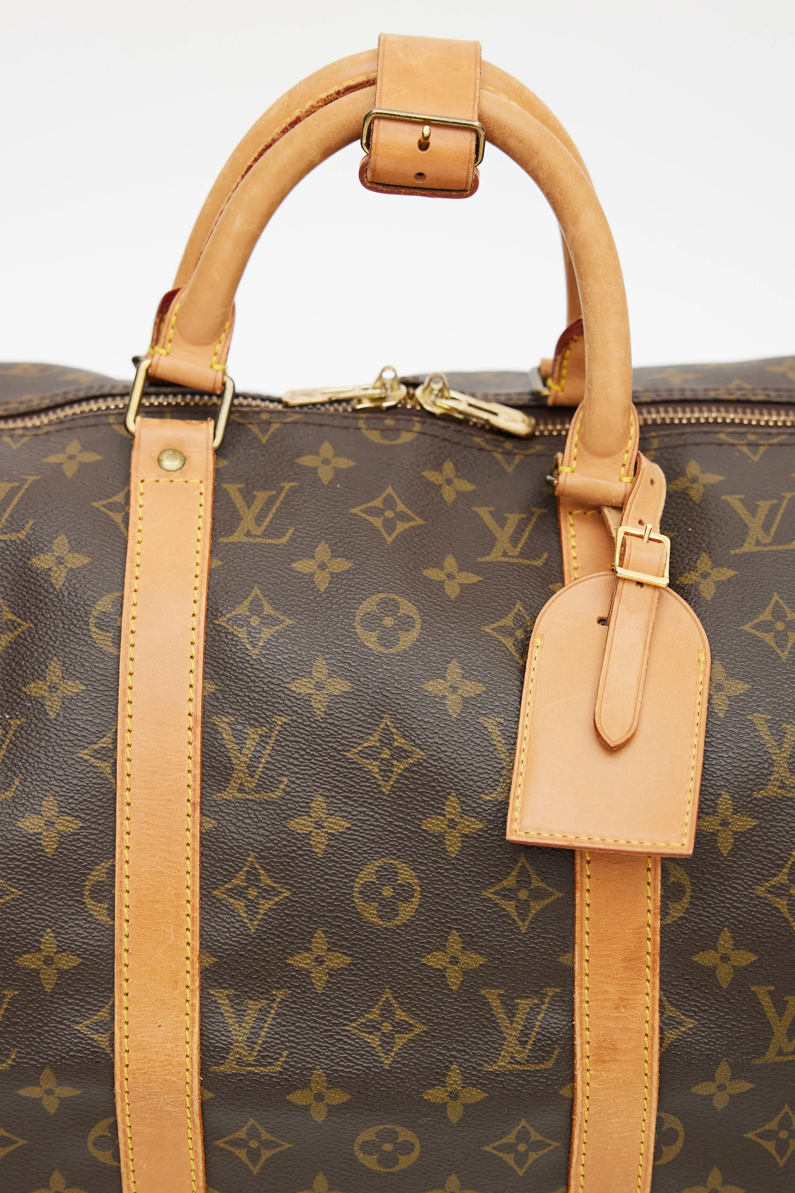 1990 Brown Monogram Keepall Bandoulière 50 Duffle Bag