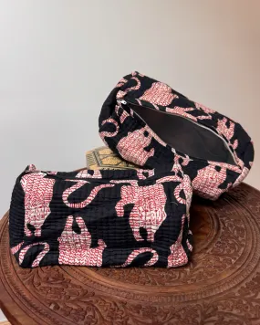 Black and red tiger l Handmade Quilted Cotton Bag