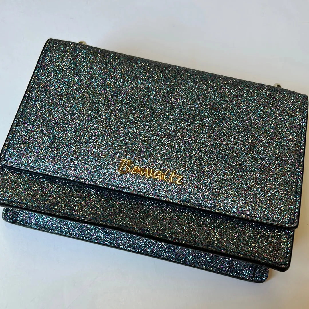 Blue glitter Bewaltz Handbags