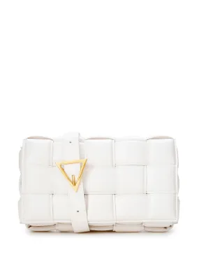 Bottega Veneta Elegant Padded White Leather Crossbody Bag