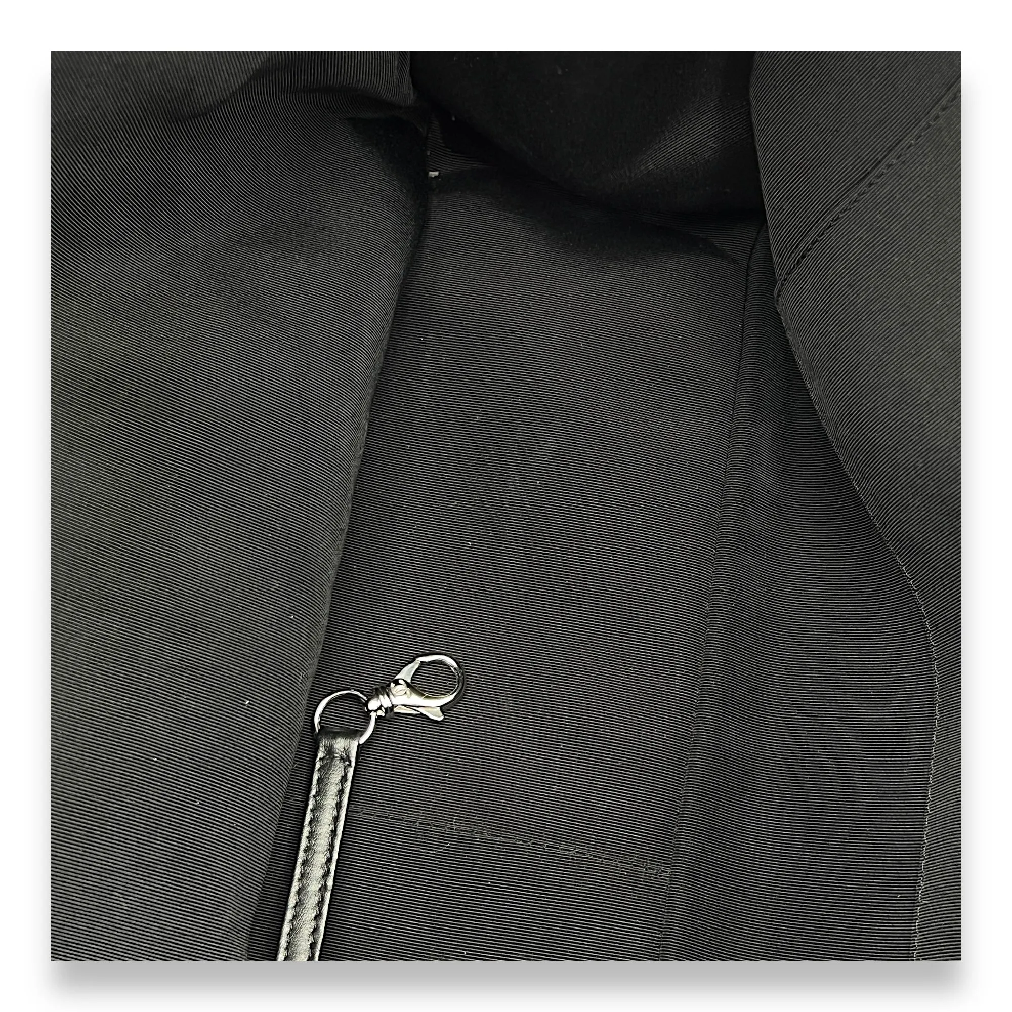 CC Tote Bag Black in Calfskin, Silver hardware