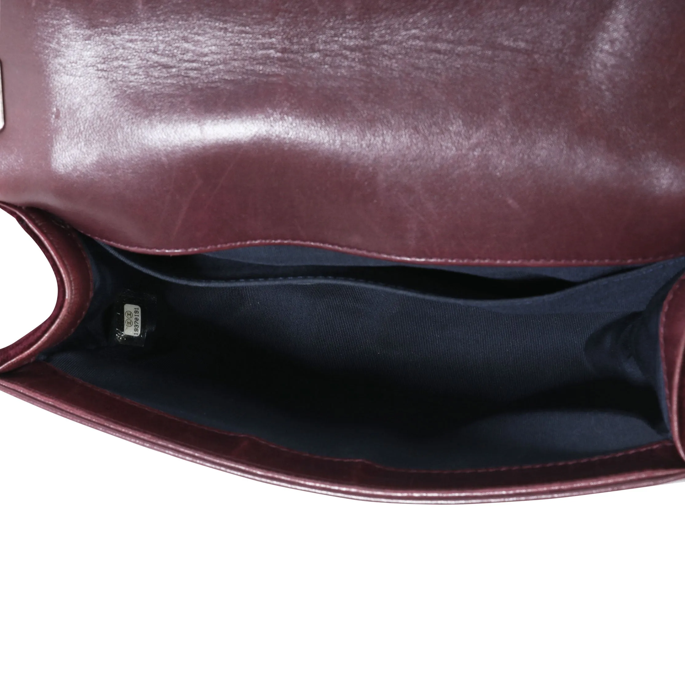 CHANEL Paris-edimbourg Burgundy Quilted Velvet & Tweed Old Medium Boy Bag