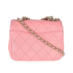 CHANEL Pink Quilted Calfskin Beauty Begins Flap Bag