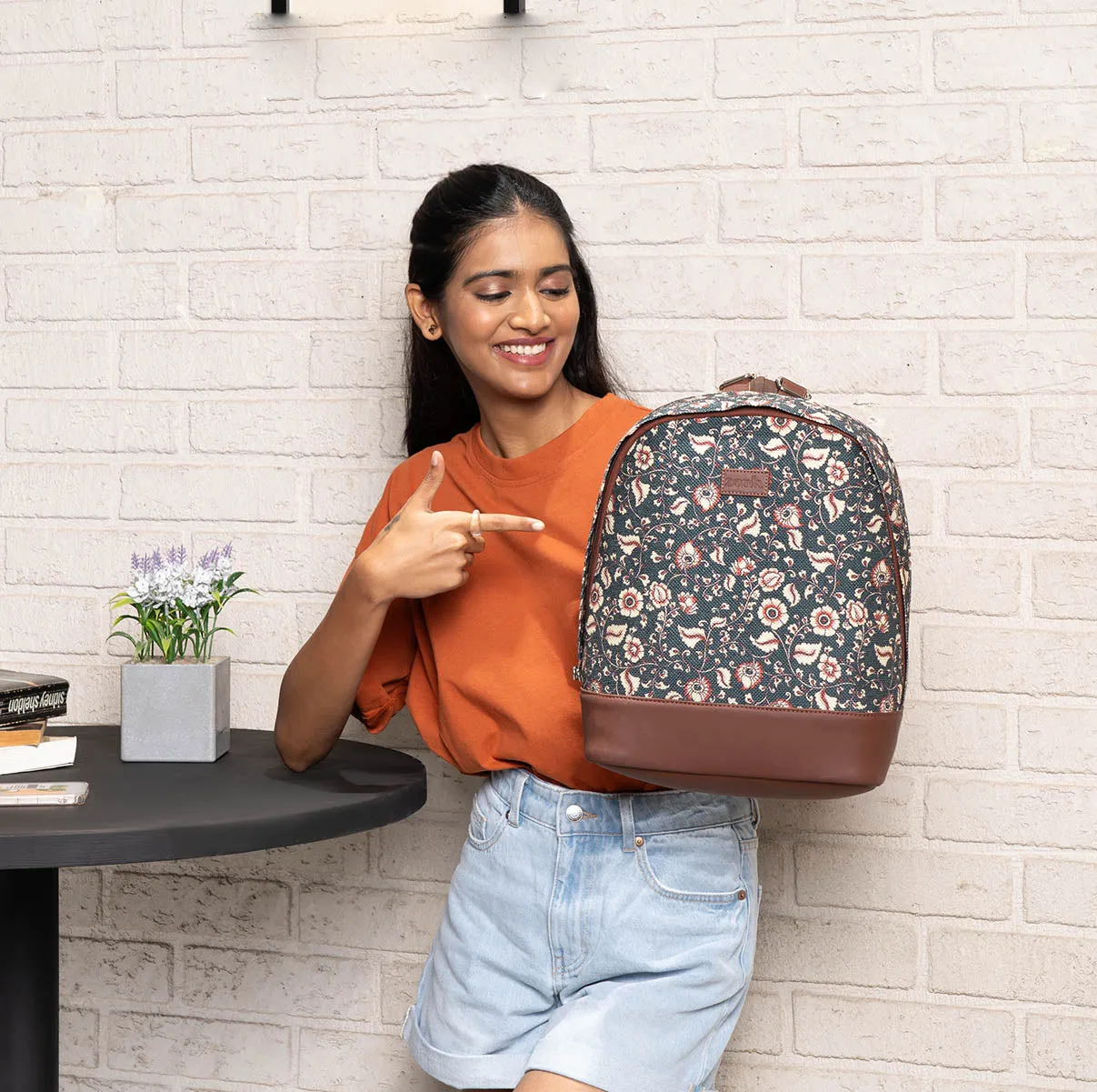 Chittoor Blue Kalamkari Dome Daypack