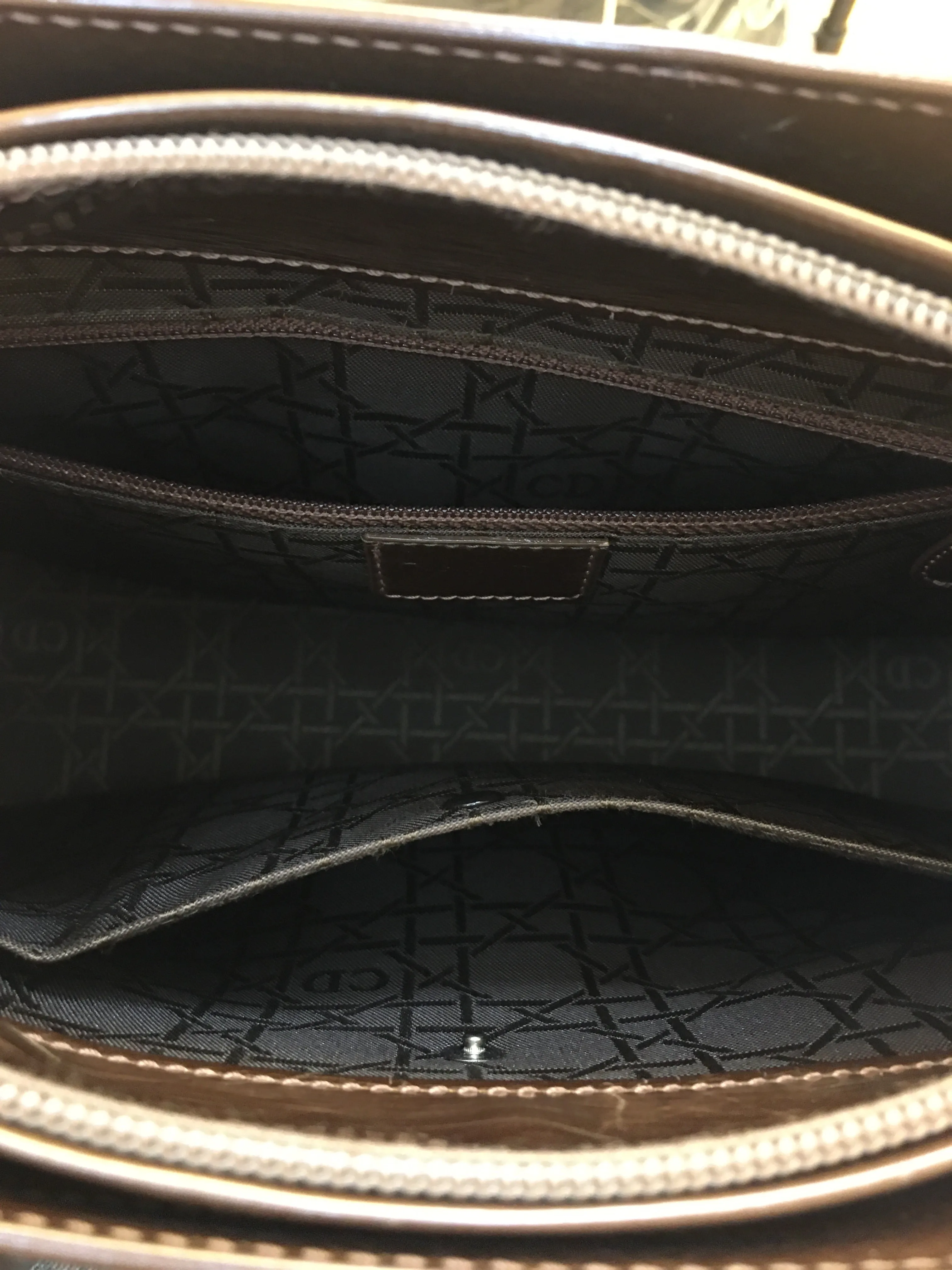 CHRISTIAN DIOR Malice Handbag in Brown Leather