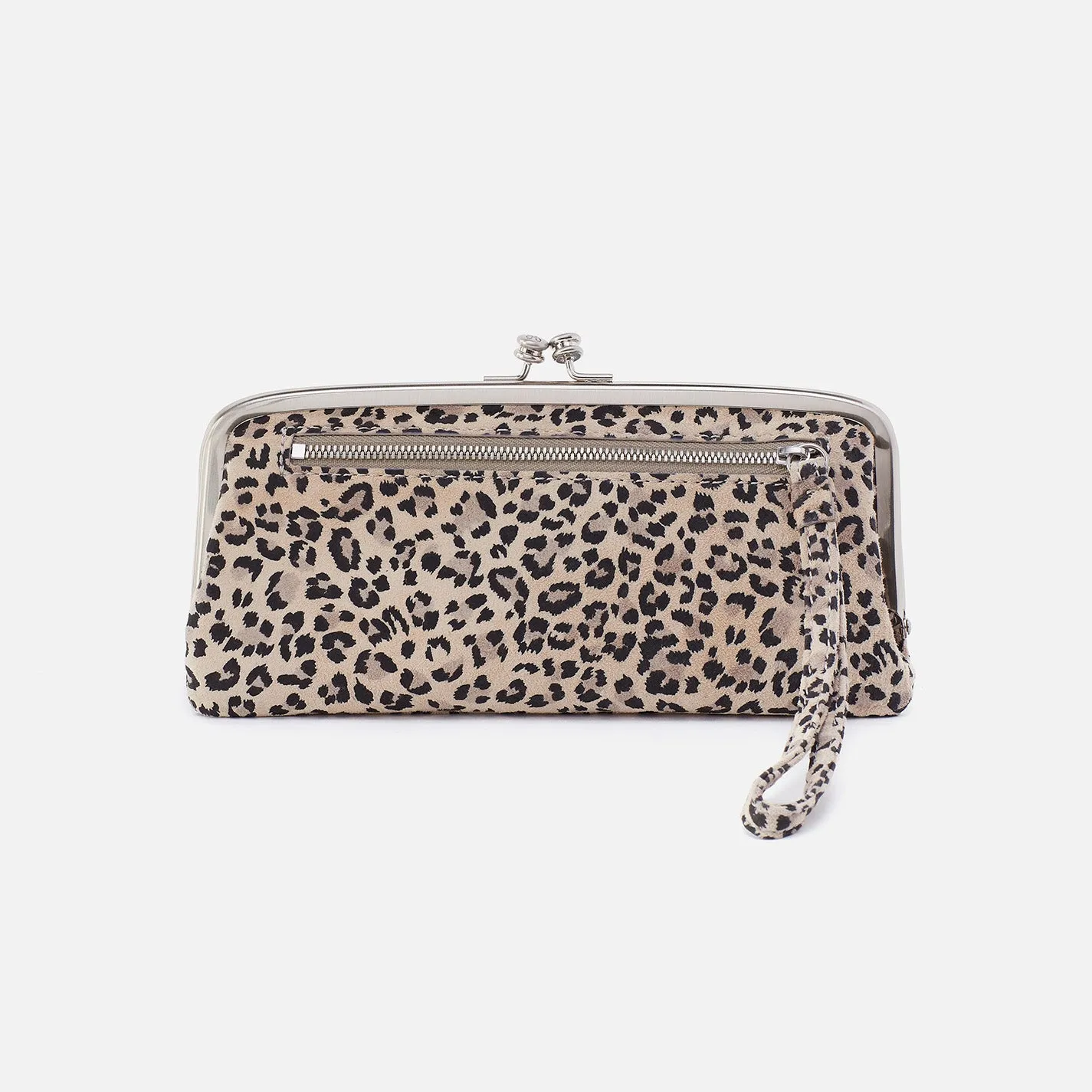 Cora Large Frame Wallet in Printed Leather - Mini Leopard