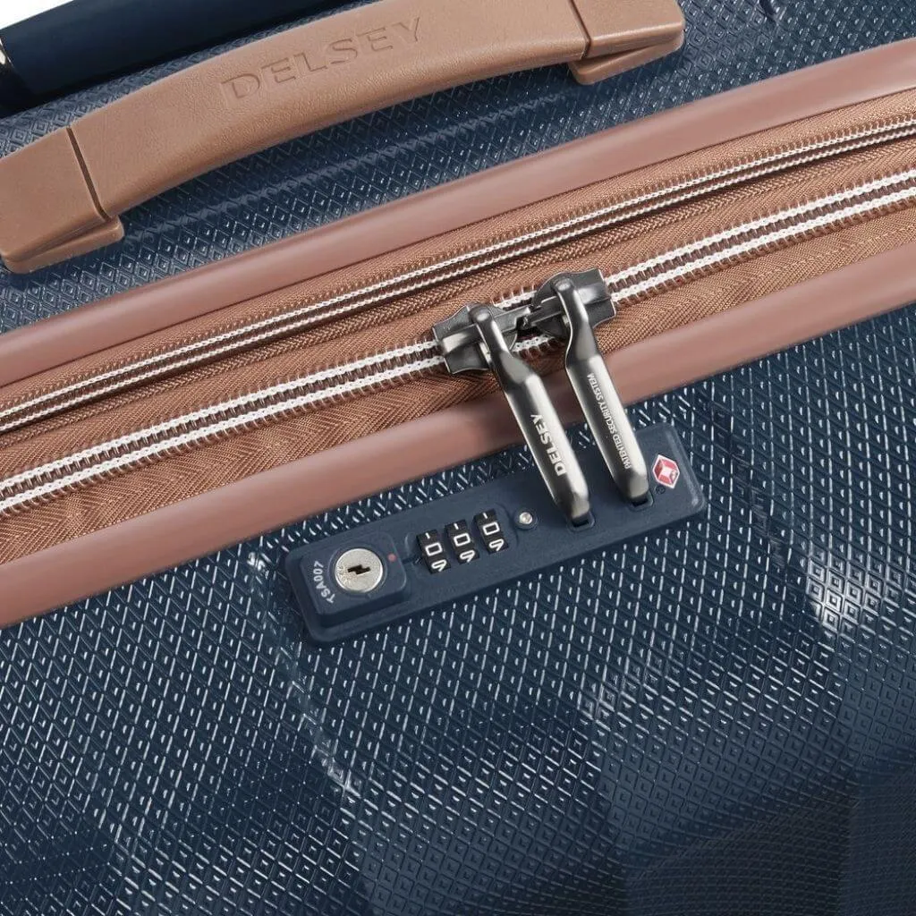 Delsey St Tropez 55cm Expandable Carry On Luggage - Navy