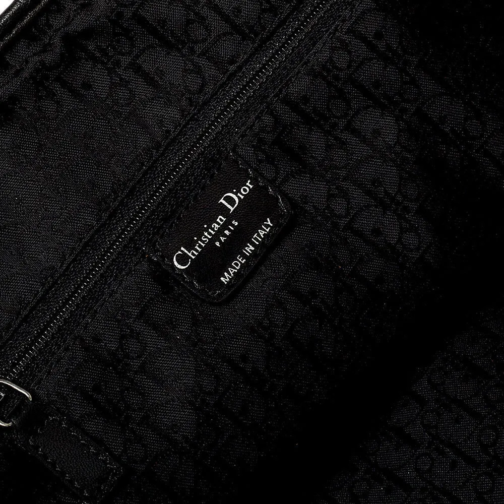 DIOR Black Pleated Leather Plisse Tote