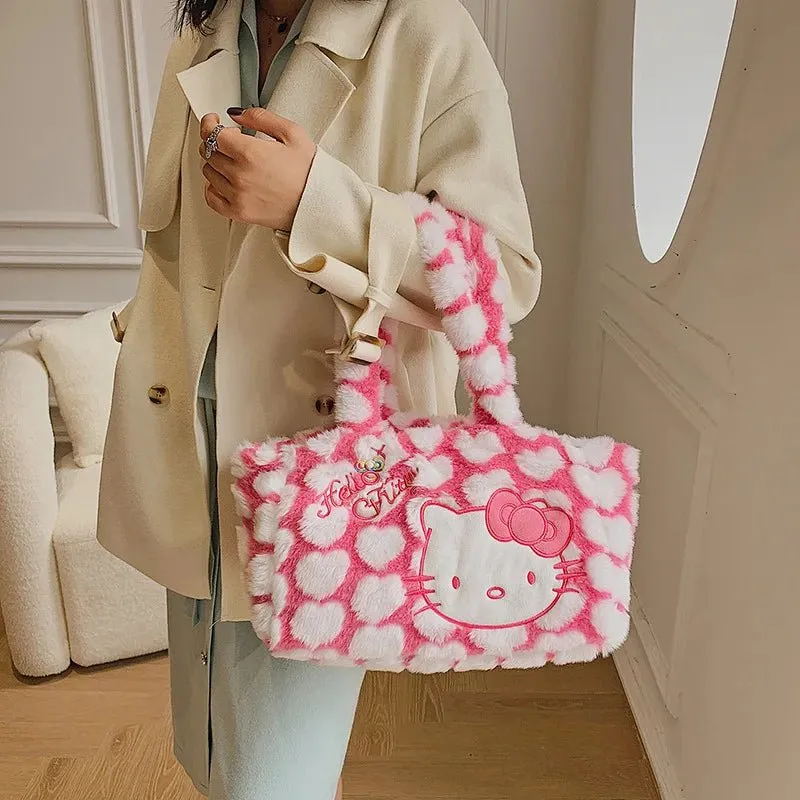 Kawaii Hello Kitty Plush Tote Bag