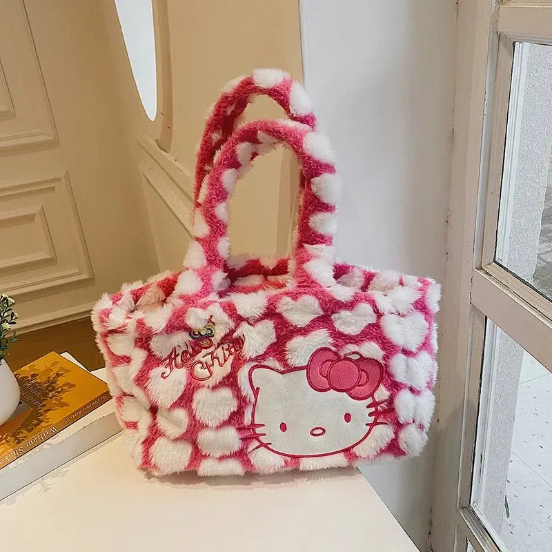 Kawaii Hello Kitty Plush Tote Bag