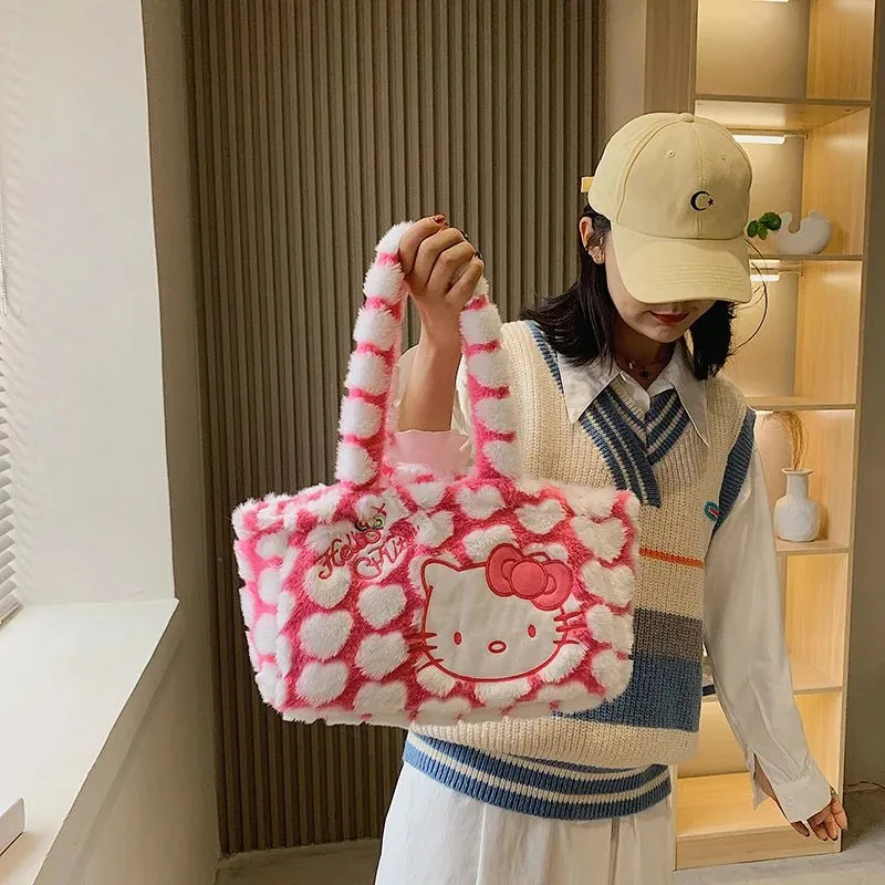 Kawaii Hello Kitty Plush Tote Bag
