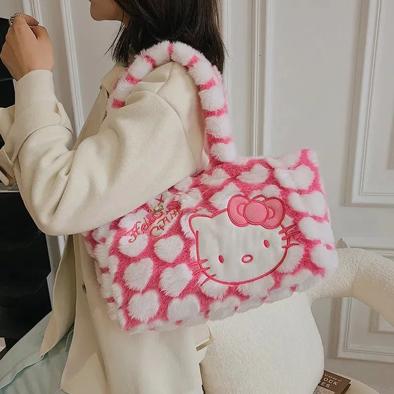 Kawaii Hello Kitty Plush Tote Bag