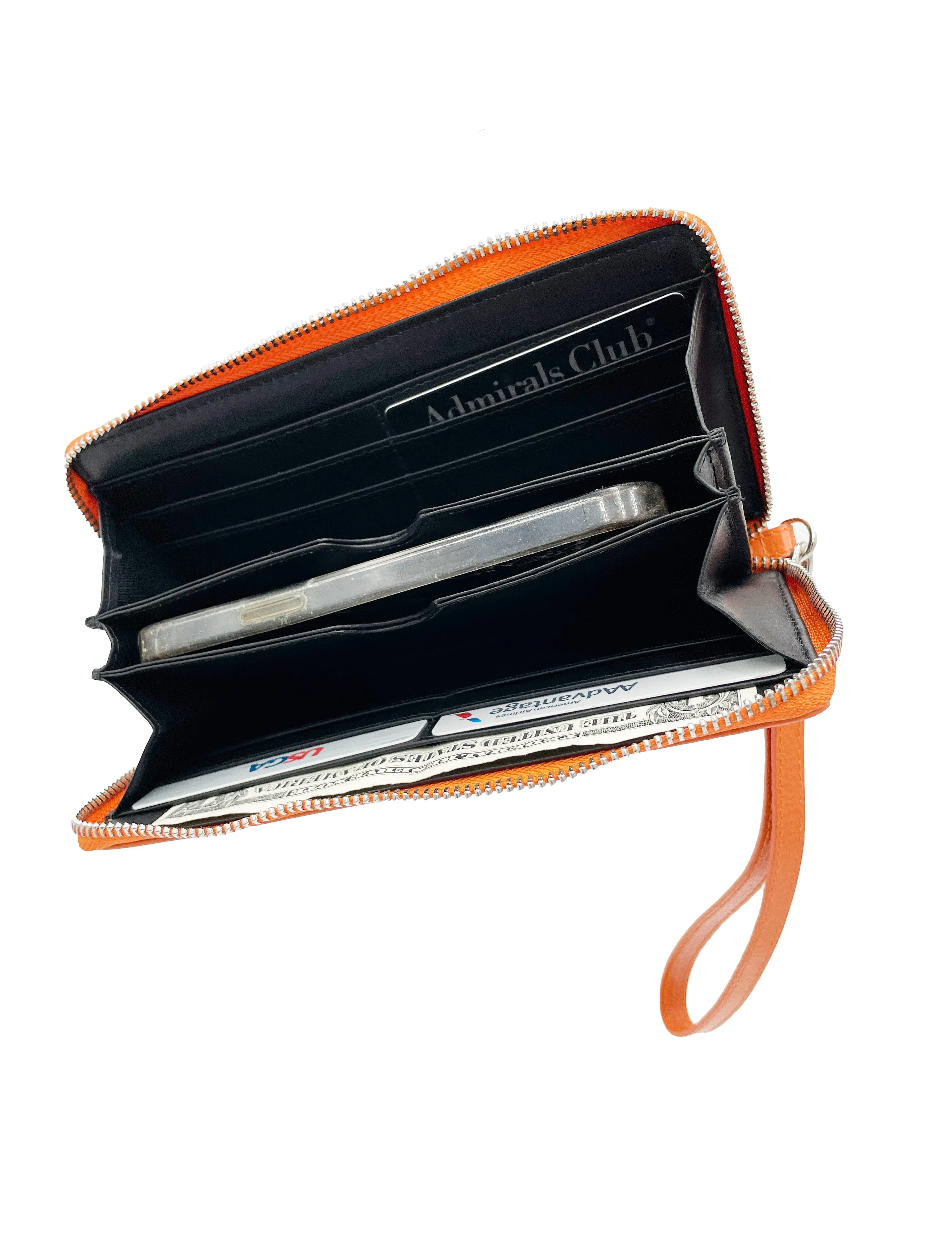 Ladies Italian Pebble Clutch - Slate Grey