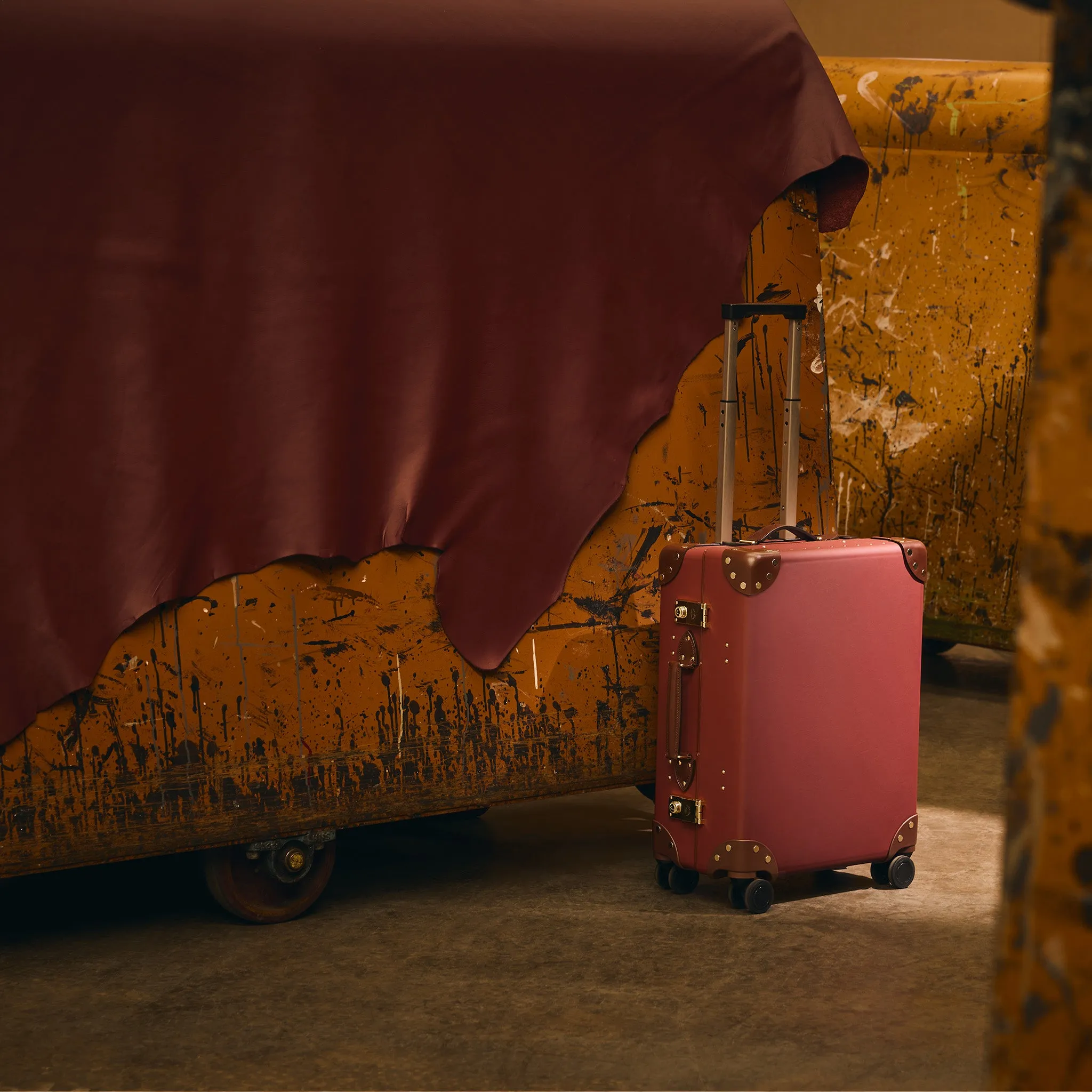 Leather Crafted · Carry-On - 4 Wheels | Sherry Red/Brown/Gold