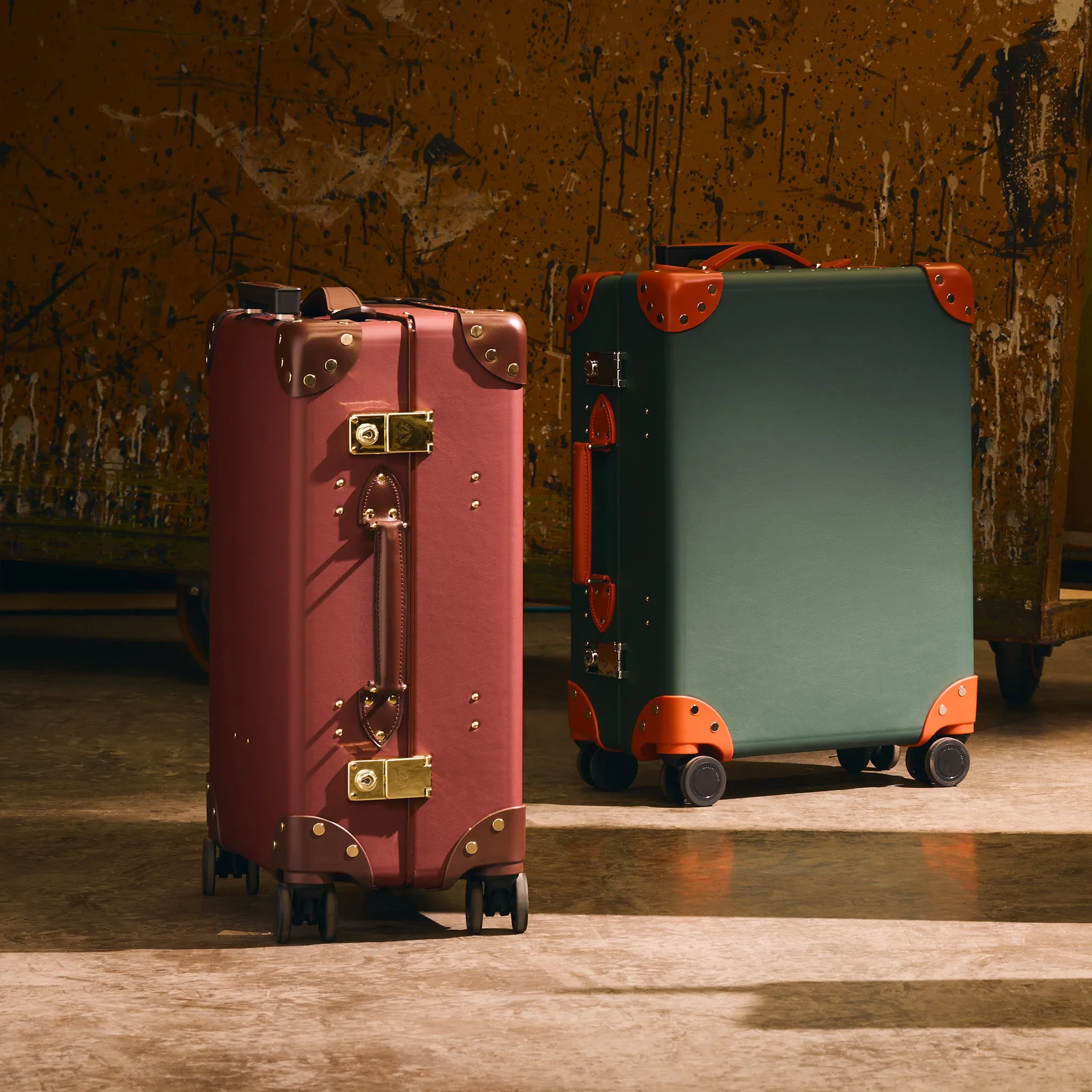 Leather Crafted · Carry-On - 4 Wheels | Sherry Red/Brown/Gold