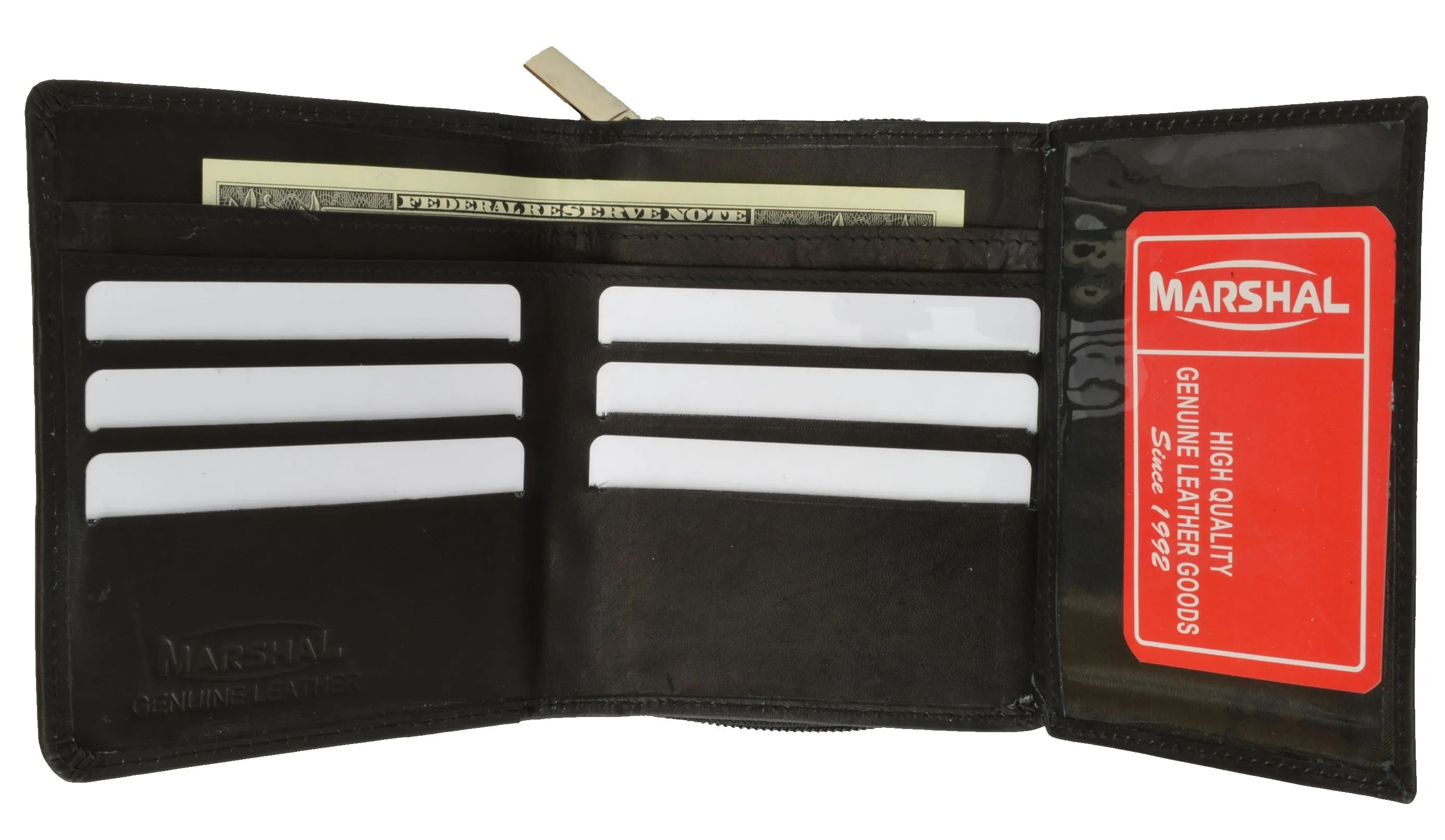 Leather Wallets For Women - Trifold Womens Wallet With Coin Purse