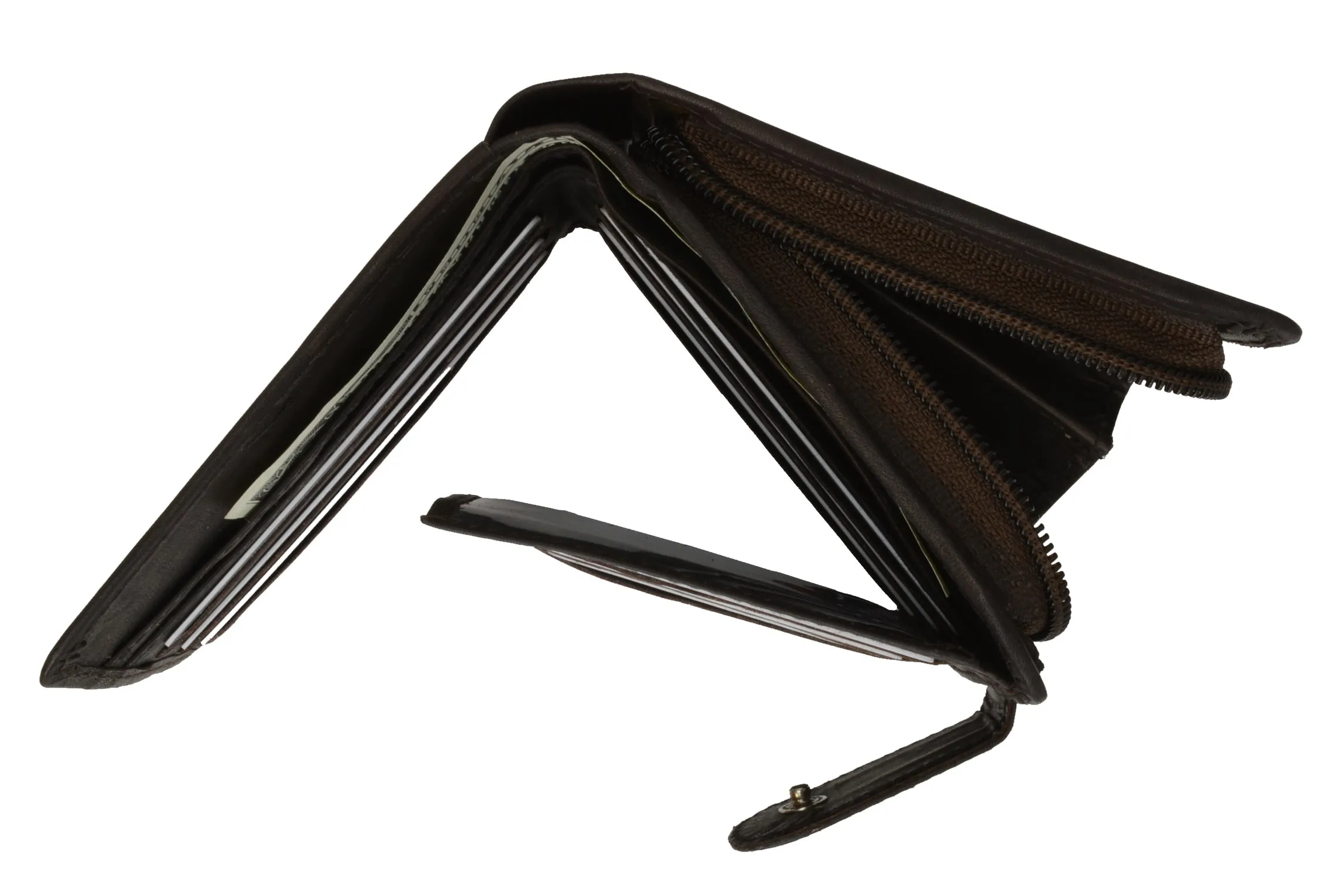 Leather Wallets For Women - Trifold Womens Wallet With Coin Purse