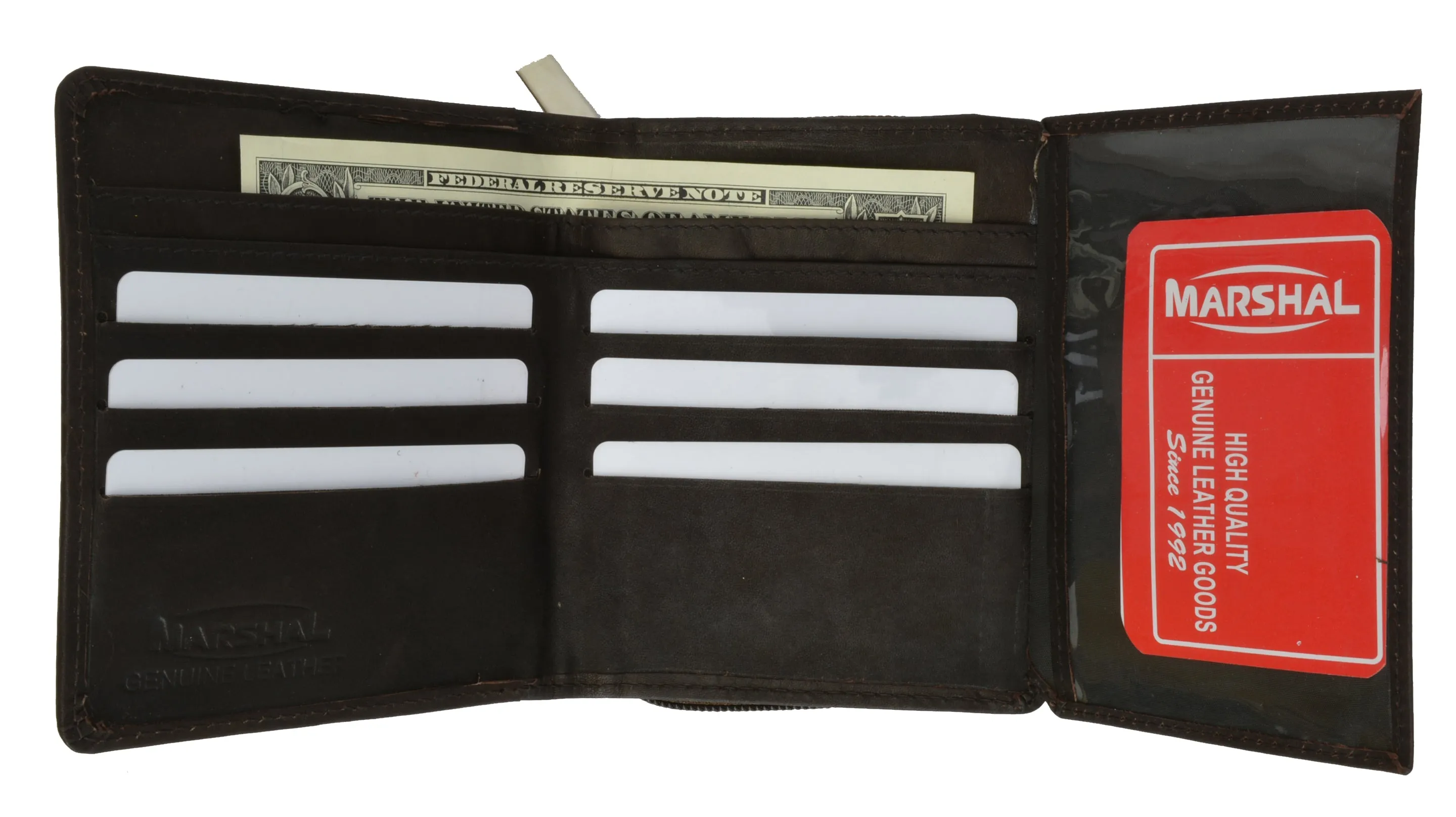 Leather Wallets For Women - Trifold Womens Wallet With Coin Purse
