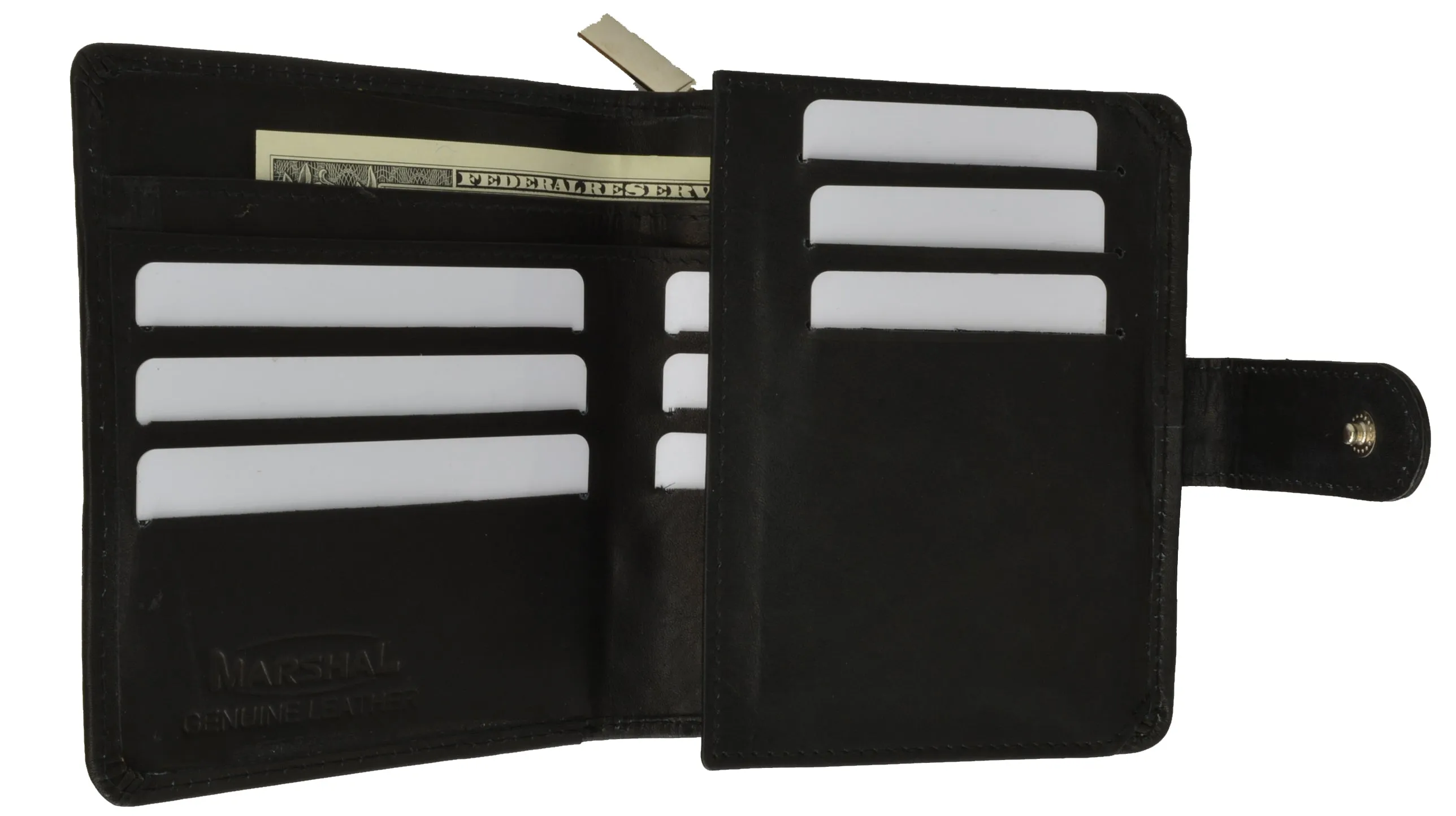 Leather Wallets For Women - Trifold Womens Wallet With Coin Purse