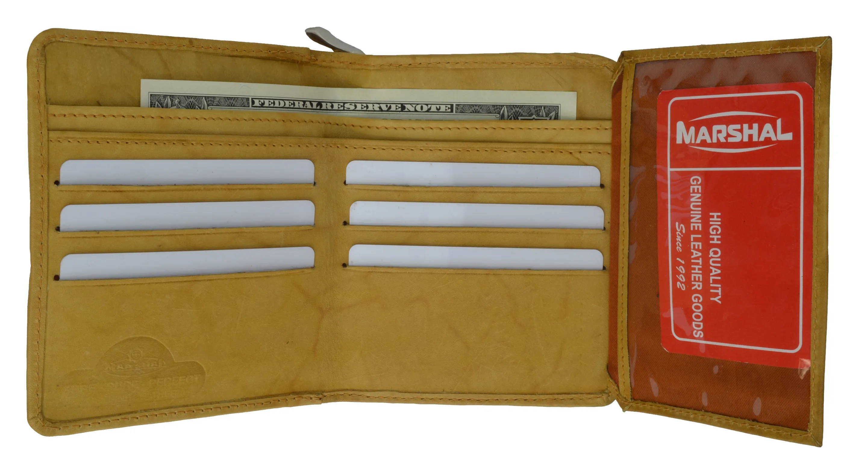 Leather Wallets For Women - Trifold Womens Wallet With Coin Purse