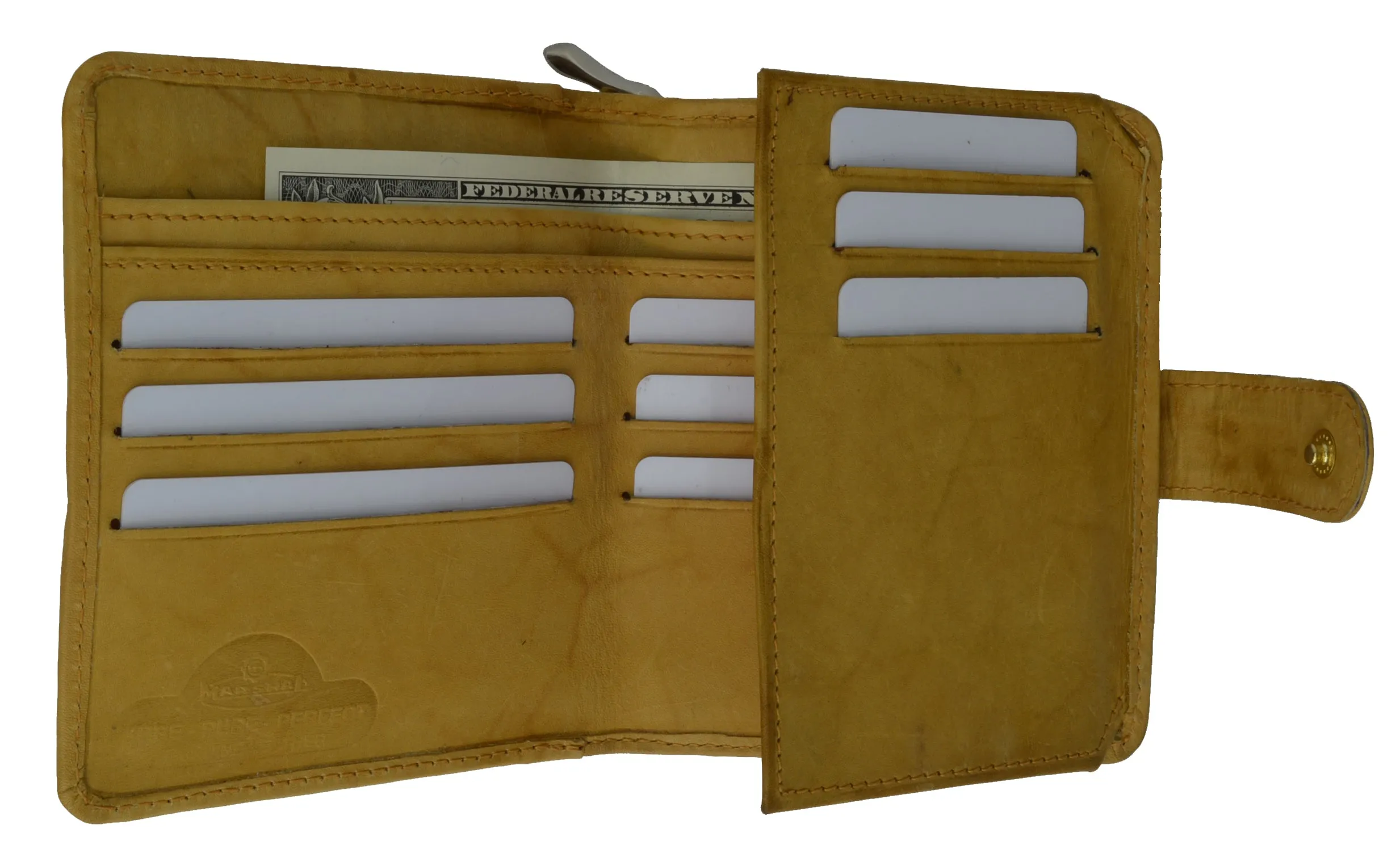 Leather Wallets For Women - Trifold Womens Wallet With Coin Purse