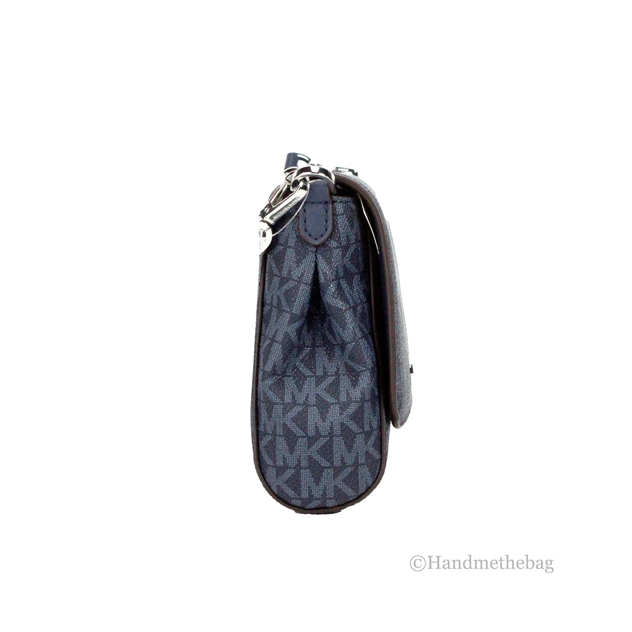 Michael Kors Medium Navy Convertible Pouchette Crossbody Bag