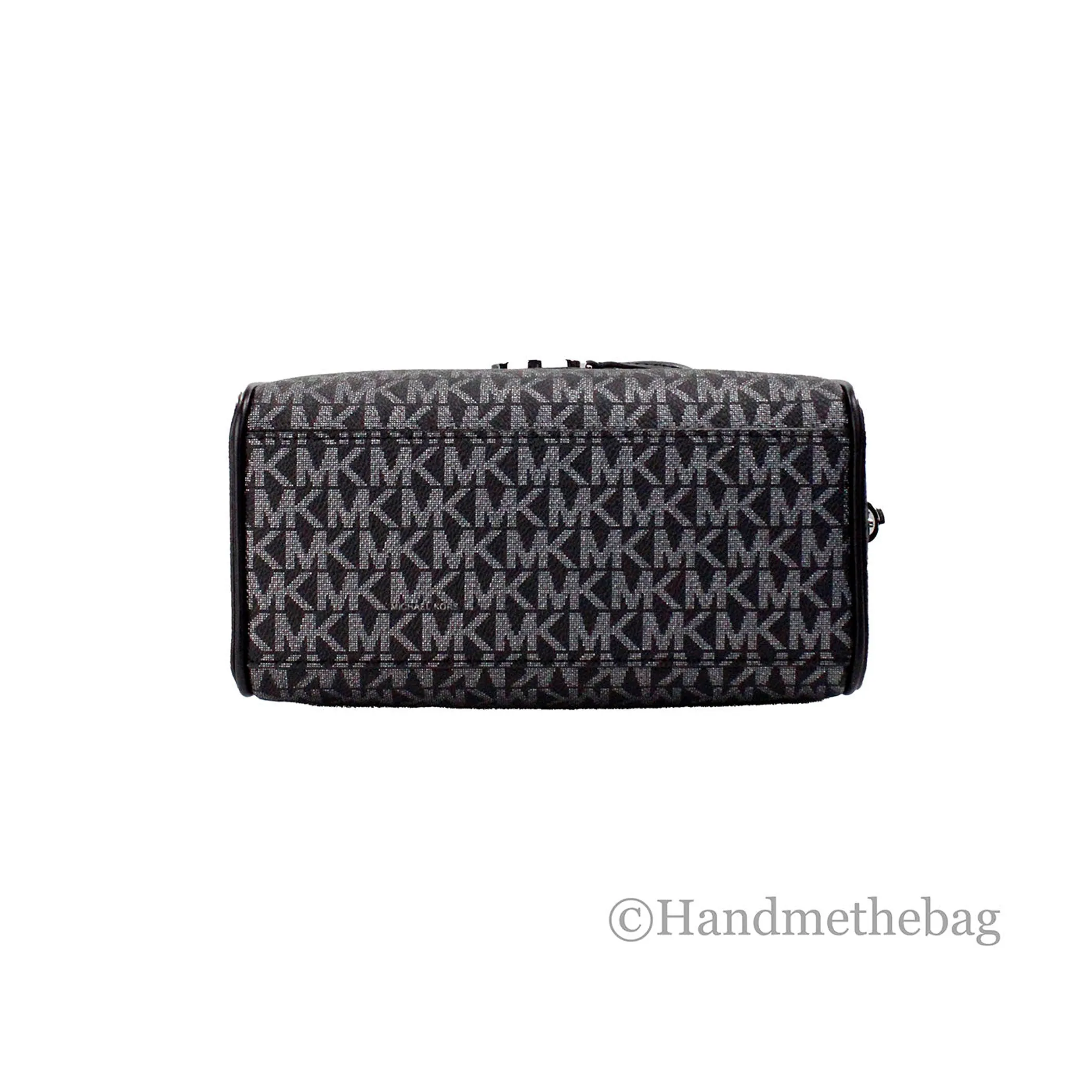 Michael Kors Travel XS Black Silver PVC Duffle Crossbody Bag