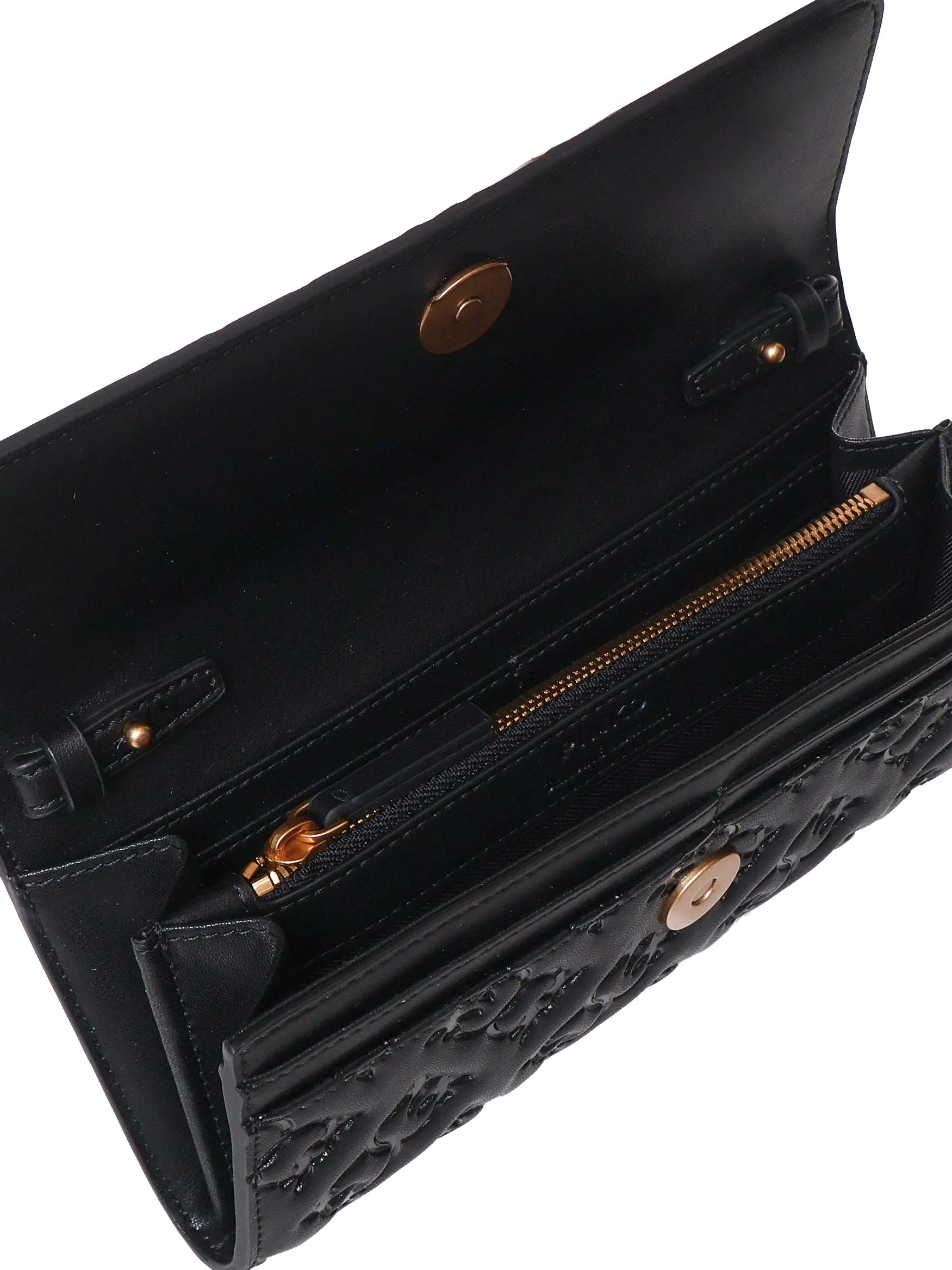 Monogram Wallet on Chain in Black