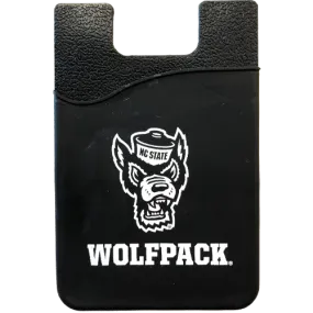 NC State Wolfpack Black Wolfhead Silicone Media Wallet
