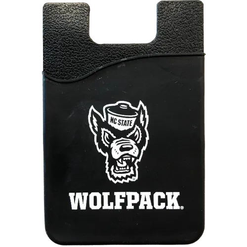 NC State Wolfpack Black Wolfhead Silicone Media Wallet