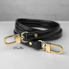Patent Leather Strap - Petite Width (1/2 inch) - Handle to Crossbody Lengths - #16 U-shape Clips