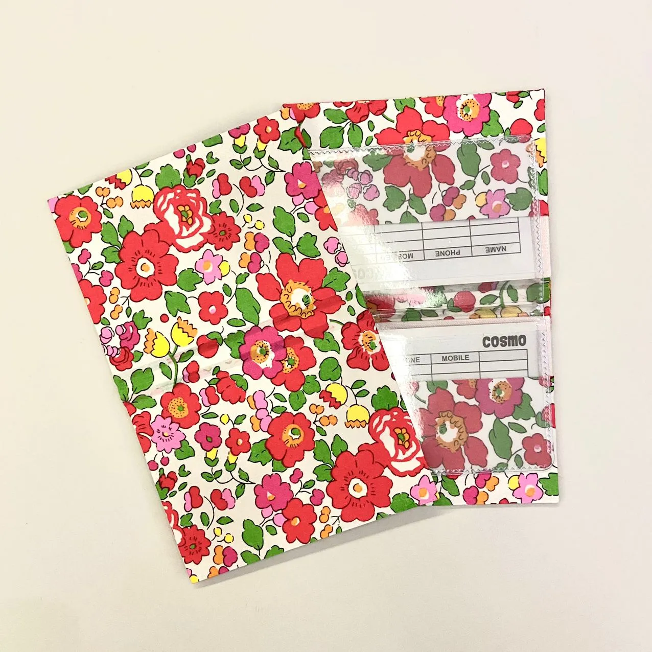 Patterned Cardholder with Clear Pockets