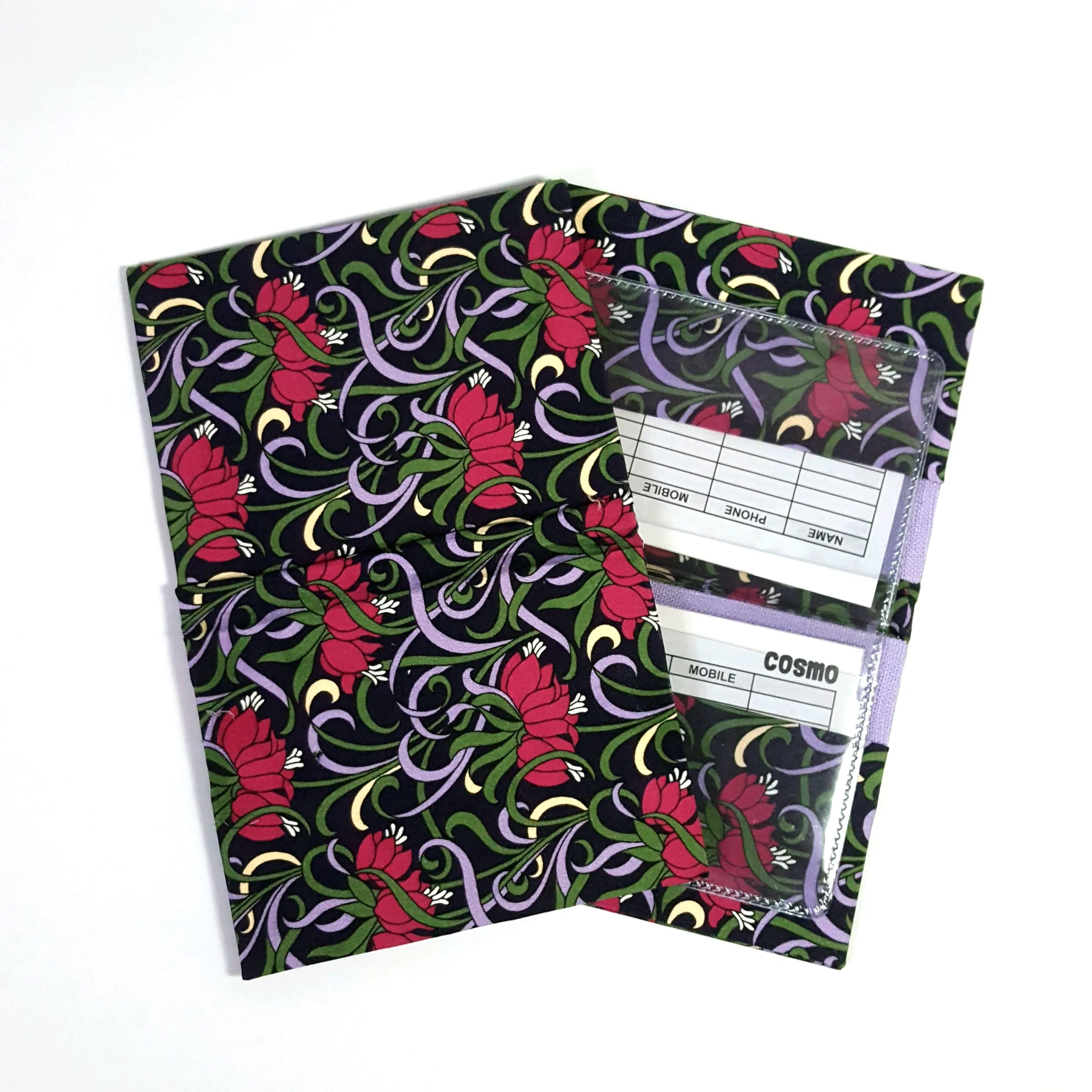 Patterned Cardholder with Clear Pockets