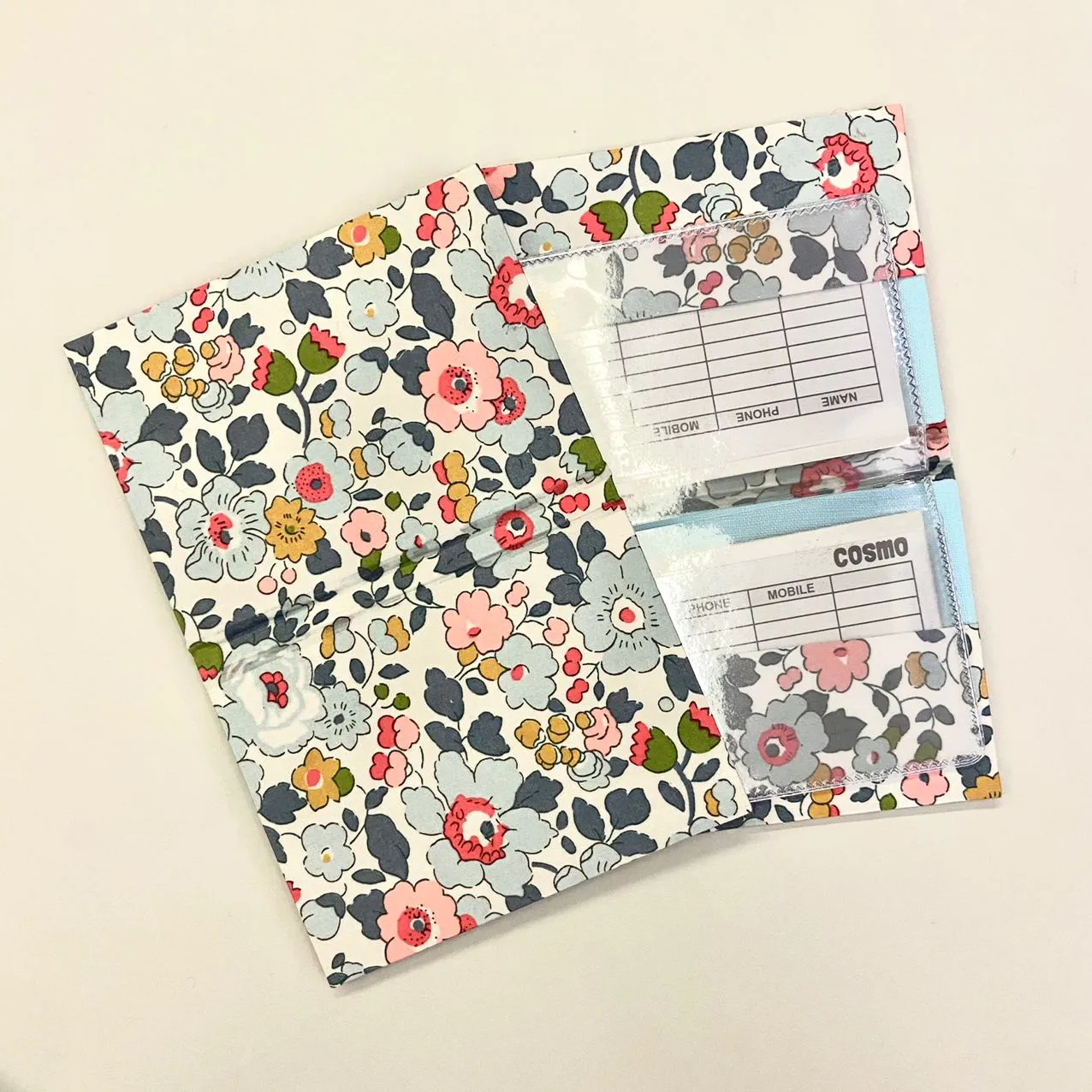 Patterned Cardholder with Clear Pockets