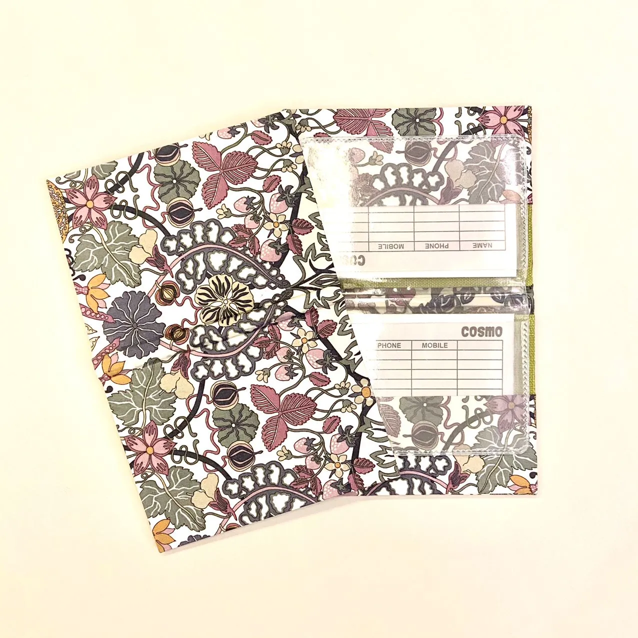 Patterned Cardholder with Clear Pockets