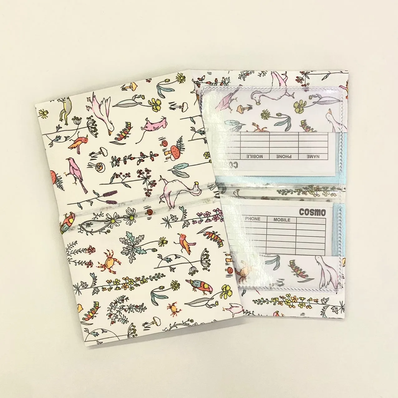 Patterned Cardholder with Clear Pockets