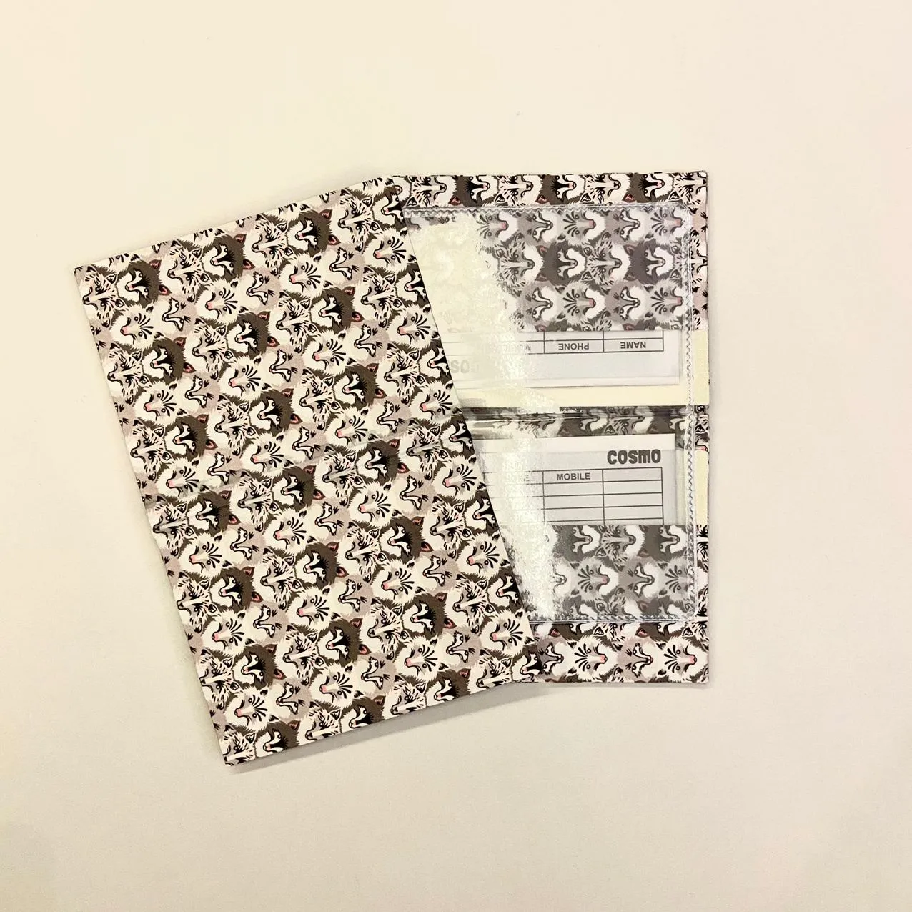 Patterned Cardholder with Clear Pockets