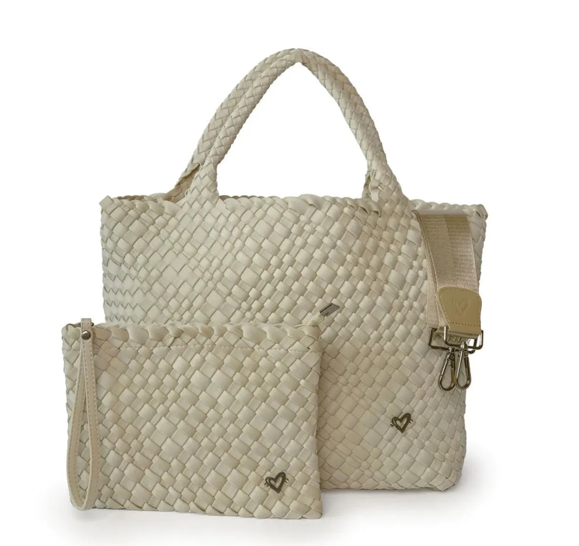 PRENELOVE LONDON LARGE WOVEN BAG W CROSSBODY BAG