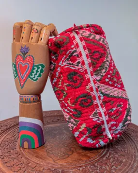 Red l Handmade Quilted Cotton Bag