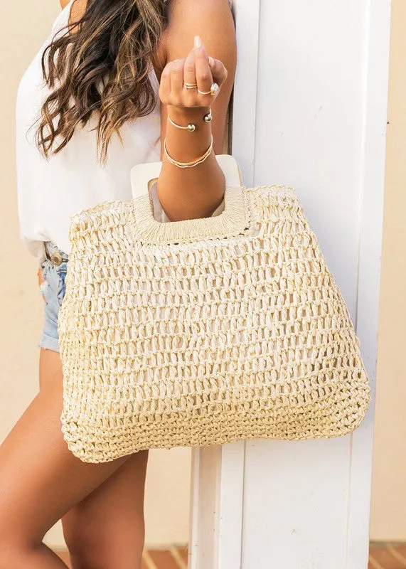 Spacious Oversized Straw Tote Bag