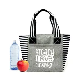 Teach Love Kaylee Gray Tote Bag for Teachers