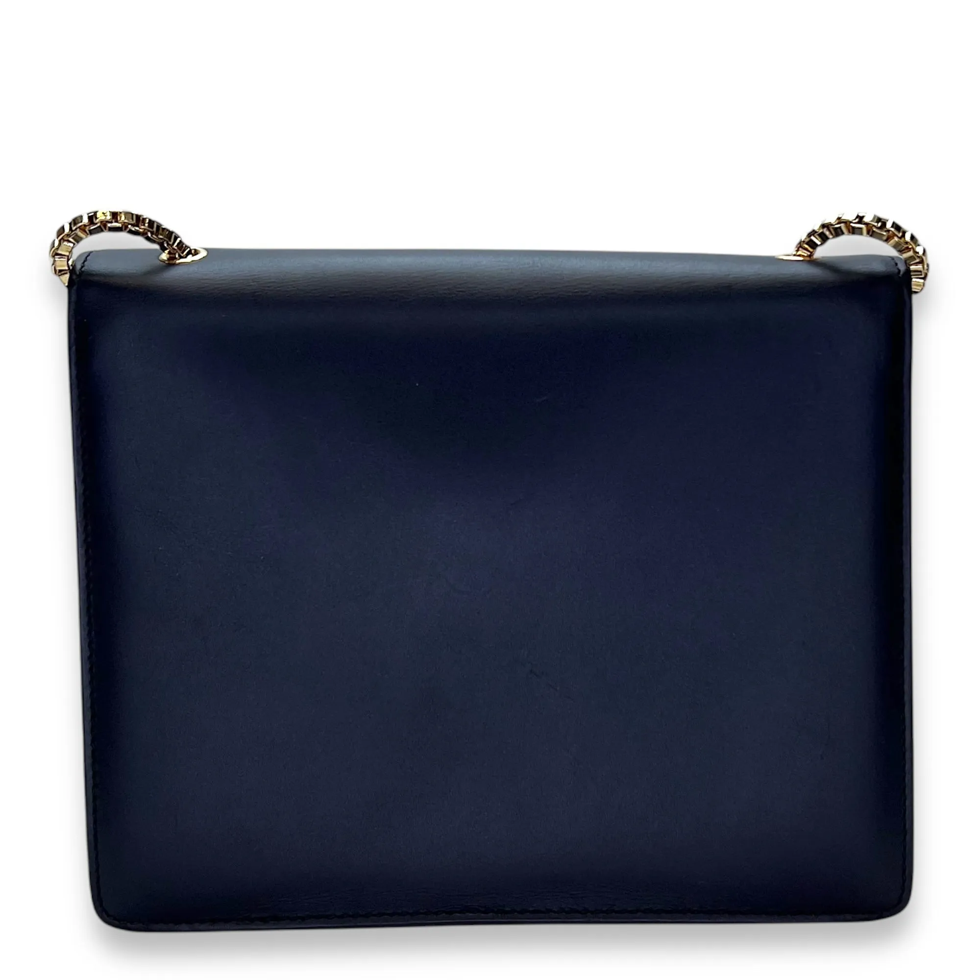 Thalia Flap Blue Crossbody Bag in Calfskin, Gold hardware