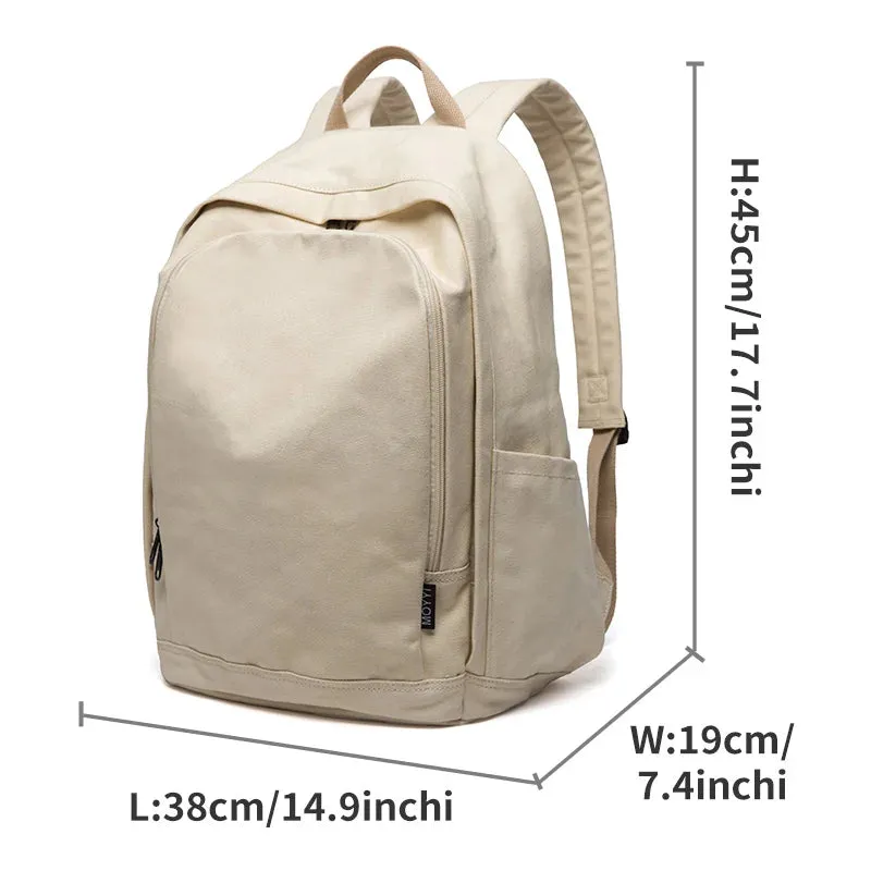 UAKISS  -  35L School Backpack for Women Lightweight Canvas Daily Rucksack 15.6 inch Laptop Bag Casual Unisex Travel Daypacks