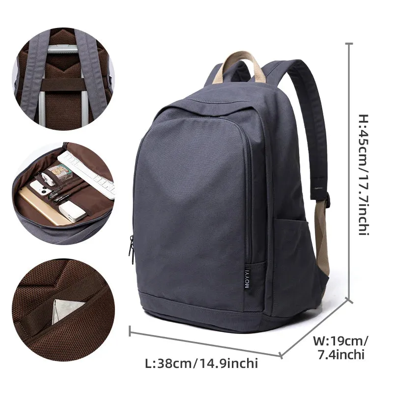 UAKISS  -  35L School Backpack for Women Lightweight Canvas Daily Rucksack 15.6 inch Laptop Bag Casual Unisex Travel Daypacks
