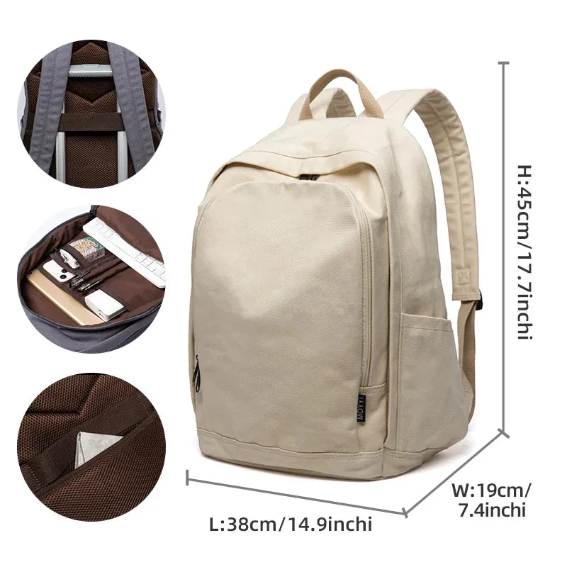 UAKISS  -  35L School Backpack for Women Lightweight Canvas Daily Rucksack 15.6 inch Laptop Bag Casual Unisex Travel Daypacks