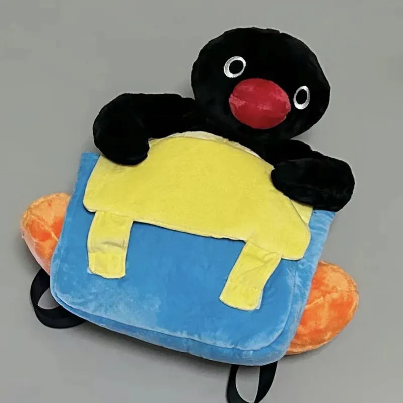 Uakiss 3D Anime Penguin Cute Backpacks Girls Patchwork Harajuku Plush Doll Bags Cotton Splicing Casual Storage Bags Japanese Bags Gifts