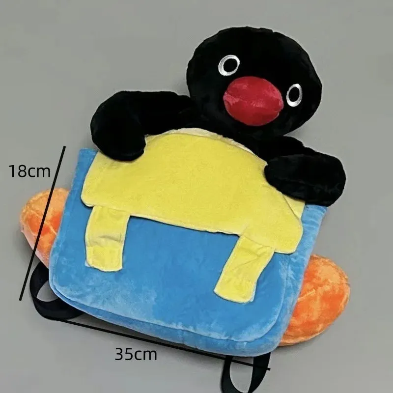 Uakiss 3D Anime Penguin Cute Backpacks Girls Patchwork Harajuku Plush Doll Bags Cotton Splicing Casual Storage Bags Japanese Bags Gifts