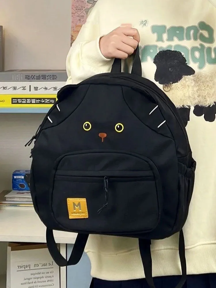 Uakiss Cat Womens Backpack Cute Fashion Cartoon College Style Small Casual Backpacks Nylon Kawaii Y2k Luxury Female Aesthetic Bags