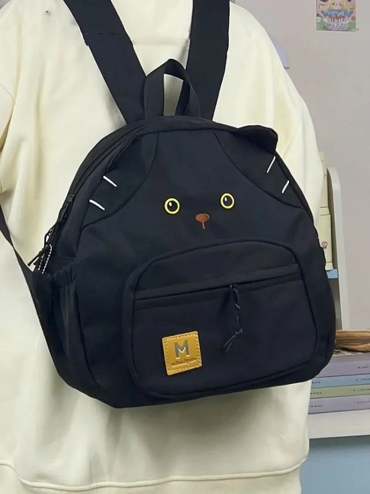 Uakiss Cat Womens Backpack Cute Fashion Cartoon College Style Small Casual Backpacks Nylon Kawaii Y2k Luxury Female Aesthetic Bags